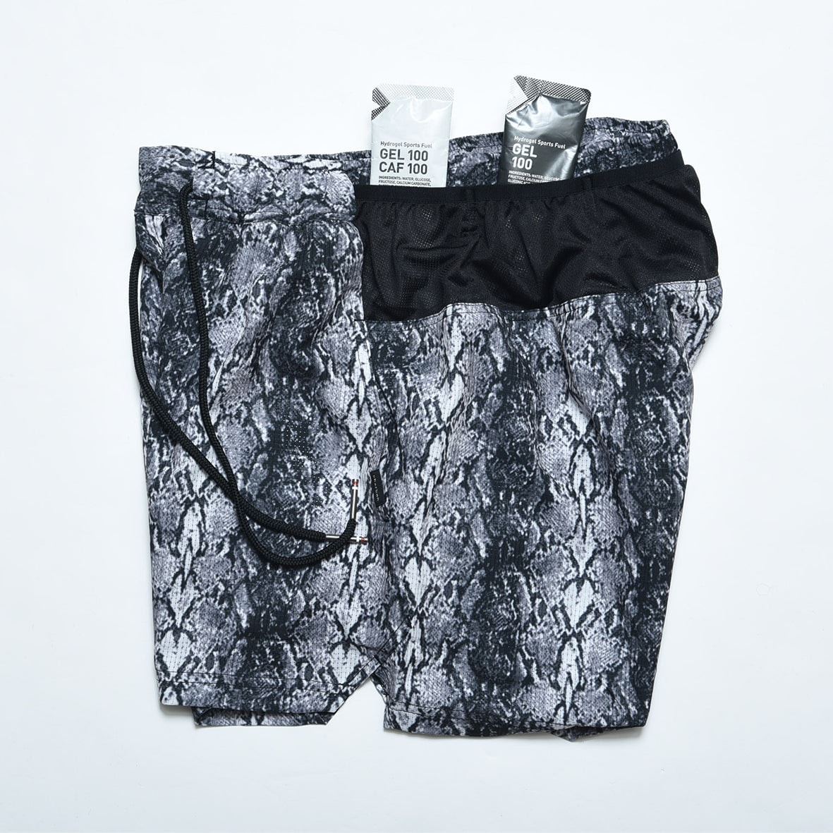 charbon / PYTHON PATTERN 7 POCKETS RACING SHORTS (UNISEX) W/PYTHON