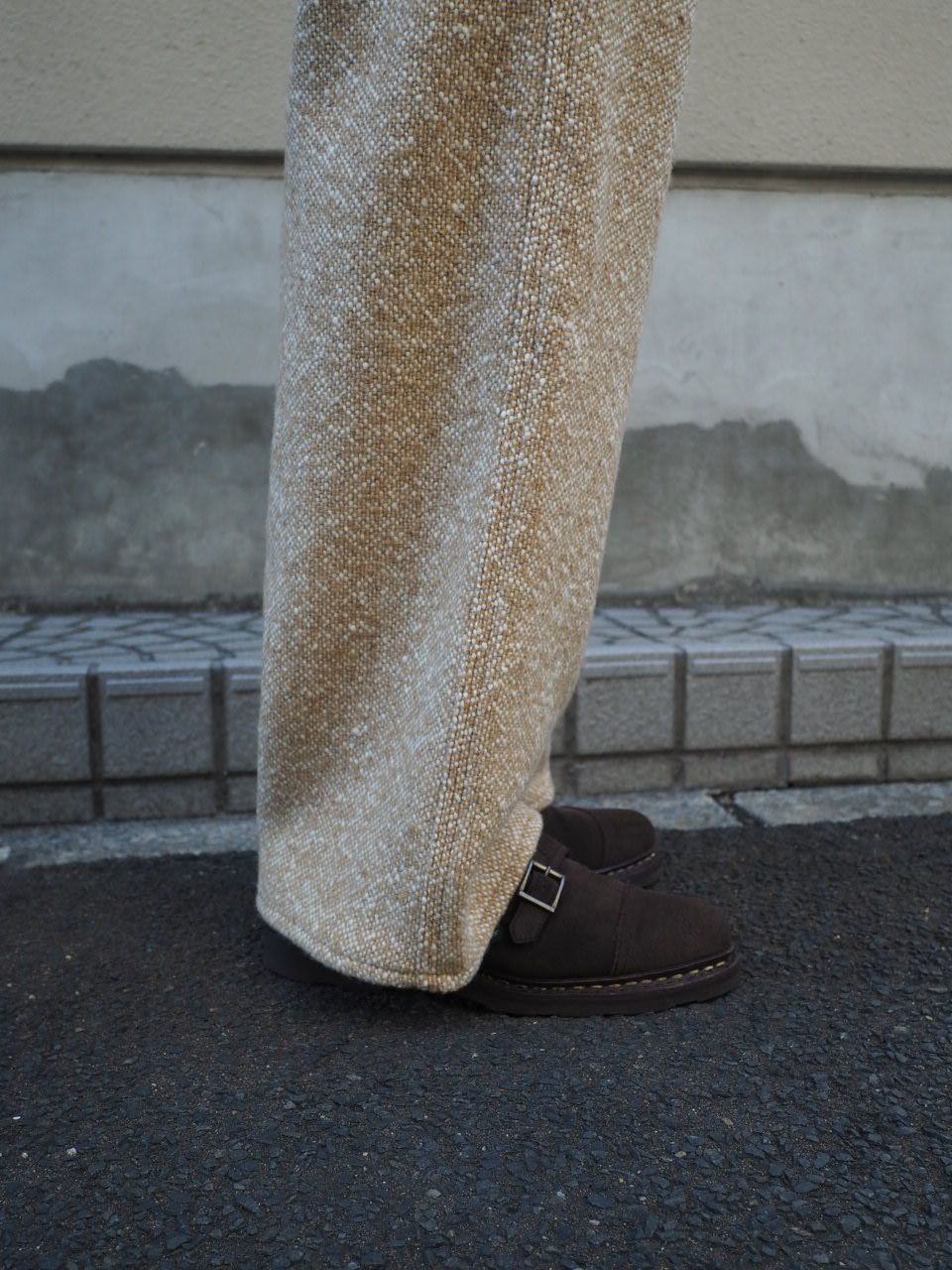 HOMESPUN TWEED PANTS (CAMEL) A25AP05HT - CIENTO WEB STORE