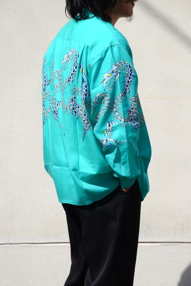 WACKO MARIA - HAWAIIAN SHIRT L/S (TYPE-4) MINT 25FW-WMS-HI04