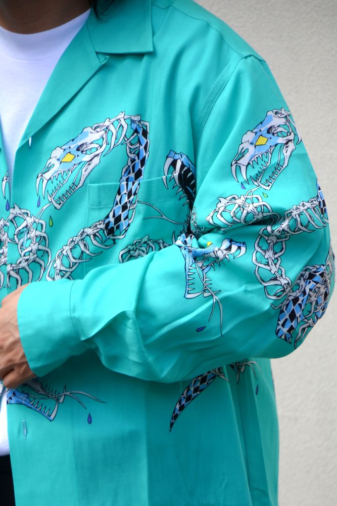 WACKO MARIA - HAWAIIAN SHIRT L/S (TYPE-4) MINT 25FW-WMS-HI04