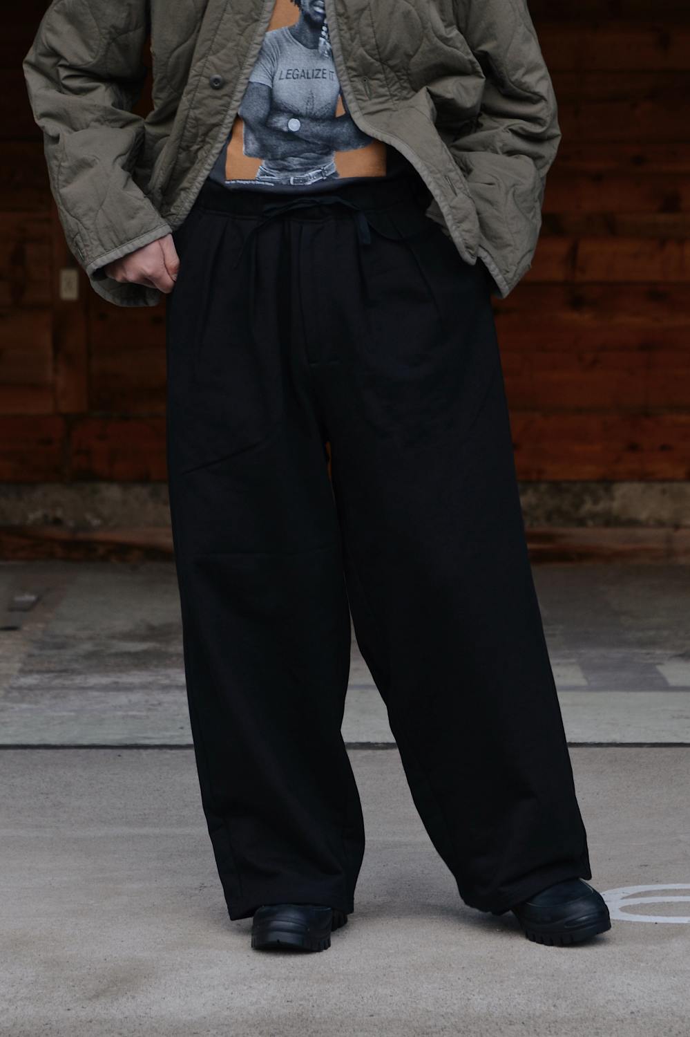 2026SS】2TUCK SWEAT PANTS (BLACK) ANC-PT120の通販