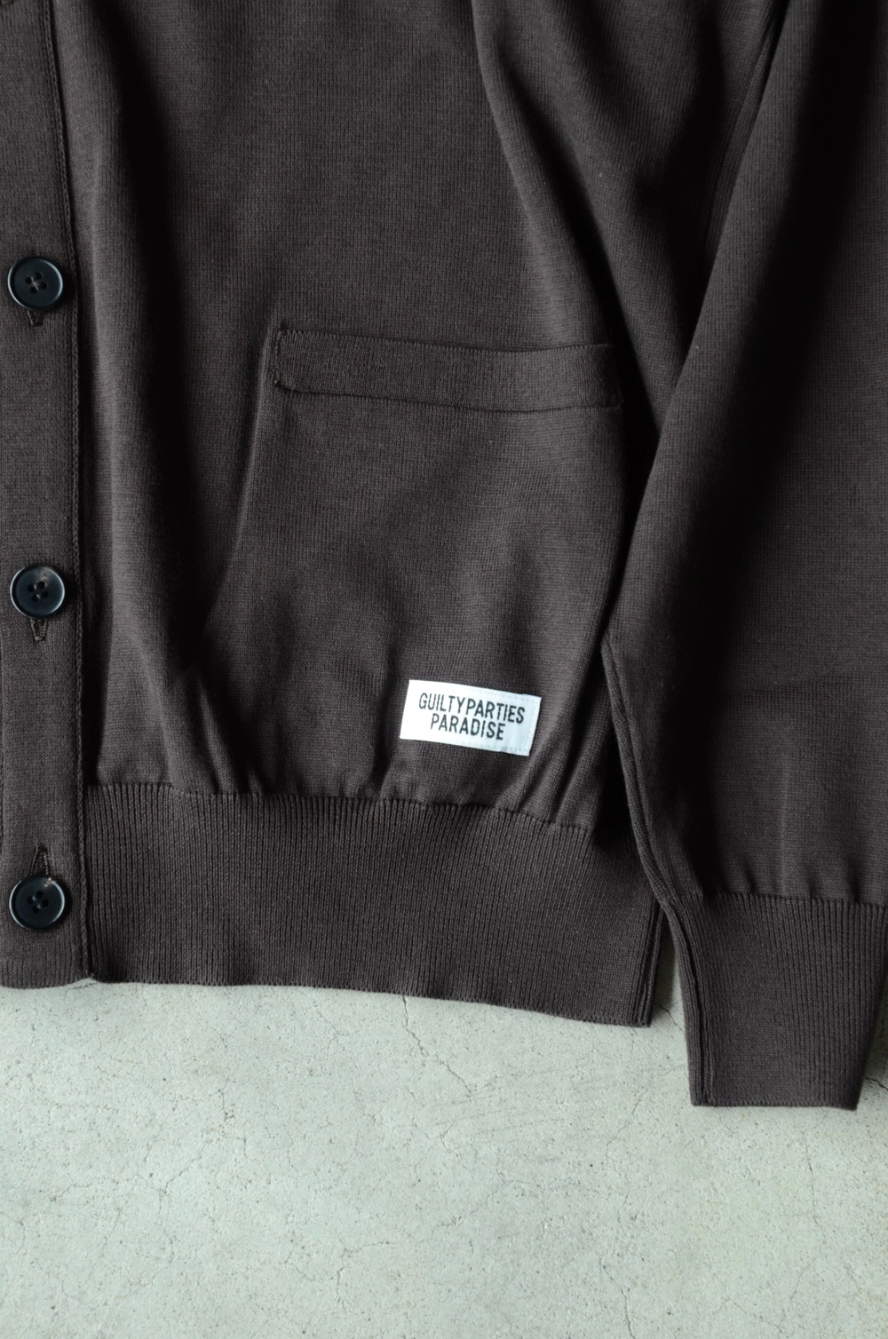 WACKO MARIA/ワコマリア】 COTTON KNIT CARDIGAN (TYPE-2) KHAKI 25FWE