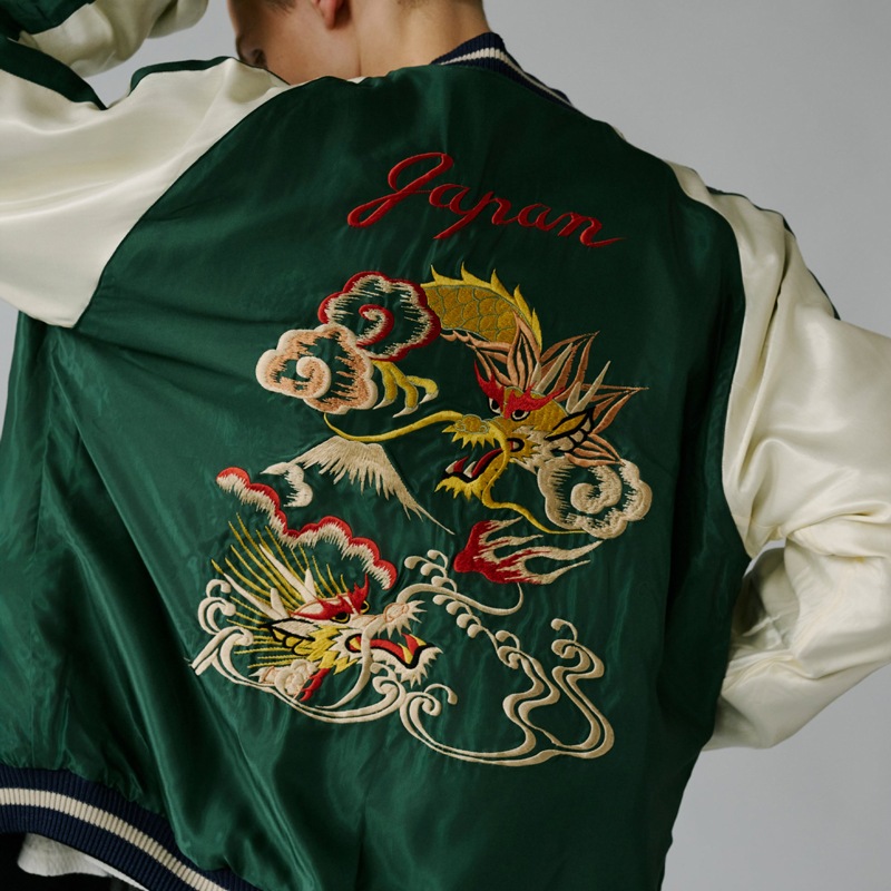 WOOL SOUVENIR JACKET The gold ウール スカジャン WOOL SOUVENIR JACKET The gold ウール スカジャン gold