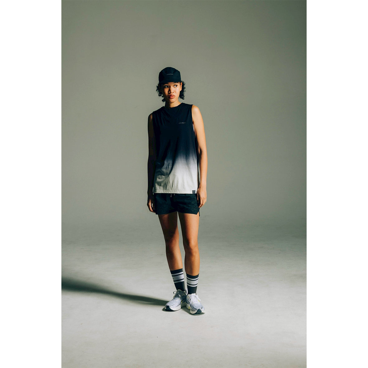 新品 charbon REDA WOOL DIP DYE SLEEVELESS charbon / REDA WOOL DIP DYE SLEEVELESS T-SHIRT BLACK