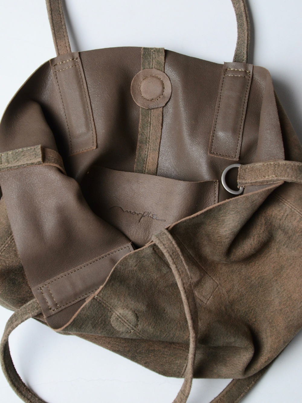 Morphee モルフェ 3WAY MEDIUM TOTE LONG - ANTIQUE SUEDE (RUST BROWN