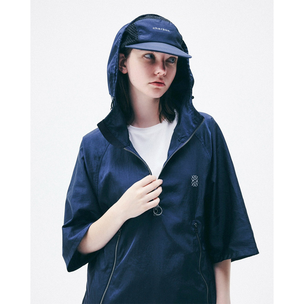 charbon / LIMONTA NYLON ANORAK JACKET NAVY