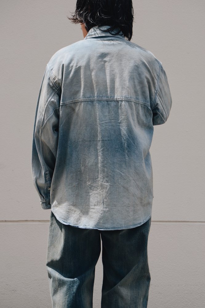 DENIM DRESS SHIRT (INDIGO) ANC-SH66 - CIENTO WEB SORE