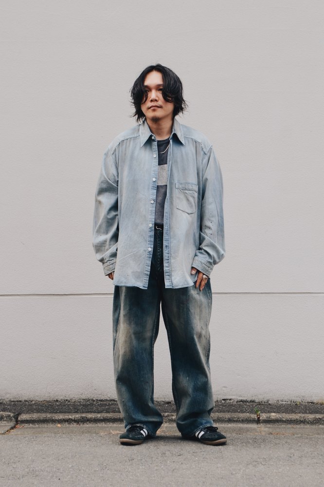 DENIM DRESS SHIRT (INDIGO) ANC-SH66 - CIENTO WEB SORE