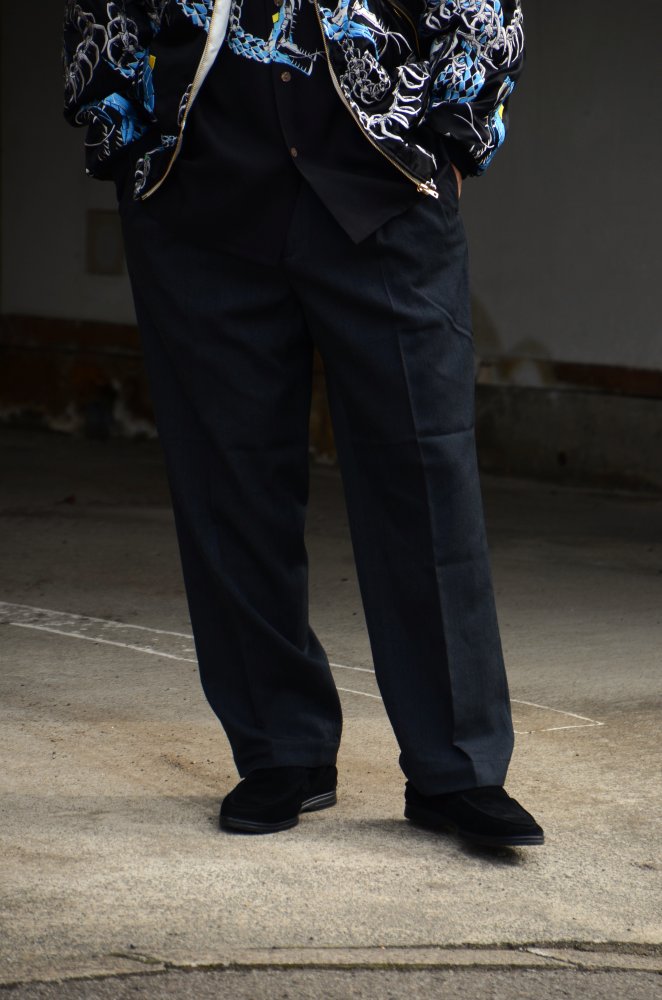 2025AW】 DOUBLE PLEATED CHINO TROUSERS (TYPE-2) CHARCOAL 25FW-WMP