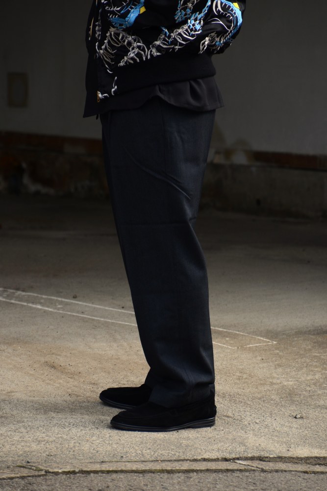 2025AW】 DOUBLE PLEATED CHINO TROUSERS (TYPE-2) CHARCOAL 25FW-WMP