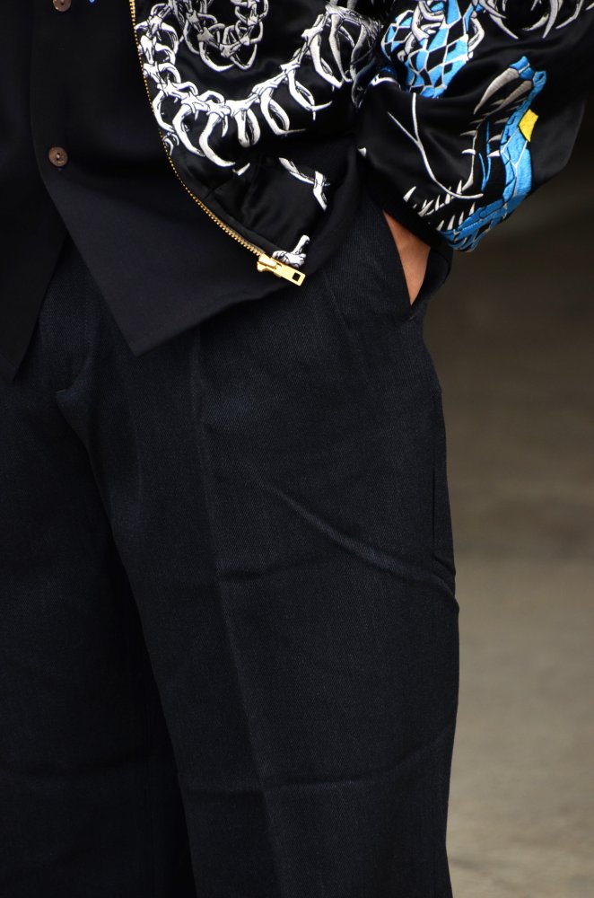 2025AW】 DOUBLE PLEATED CHINO TROUSERS (TYPE-2) CHARCOAL 25FW-WMP