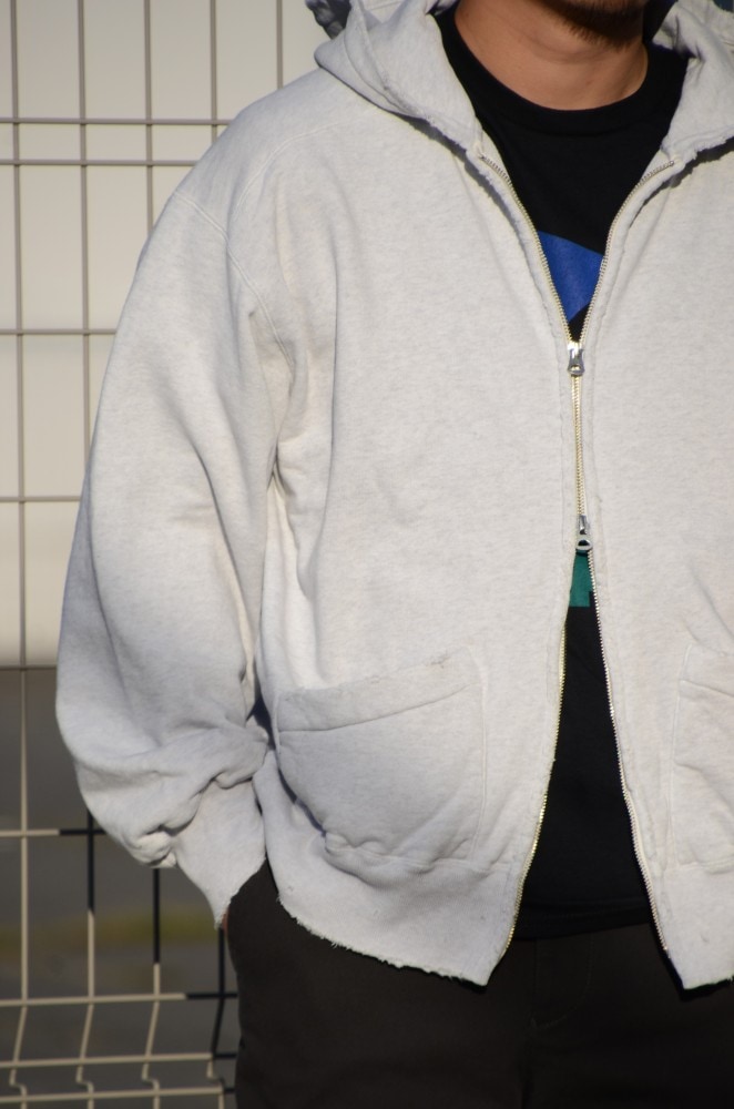 2025AW - ZIP UP HOODIE (HEATHER WHITE) ANC-CT136 - CIENTO WEB STORE