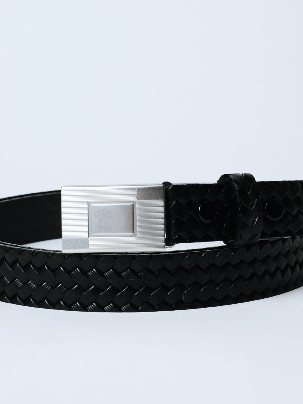 T.T｜LOT.021 BASKETWEAVE PATTERN BELT (BLACK) TTCORE021 - CIENTO
