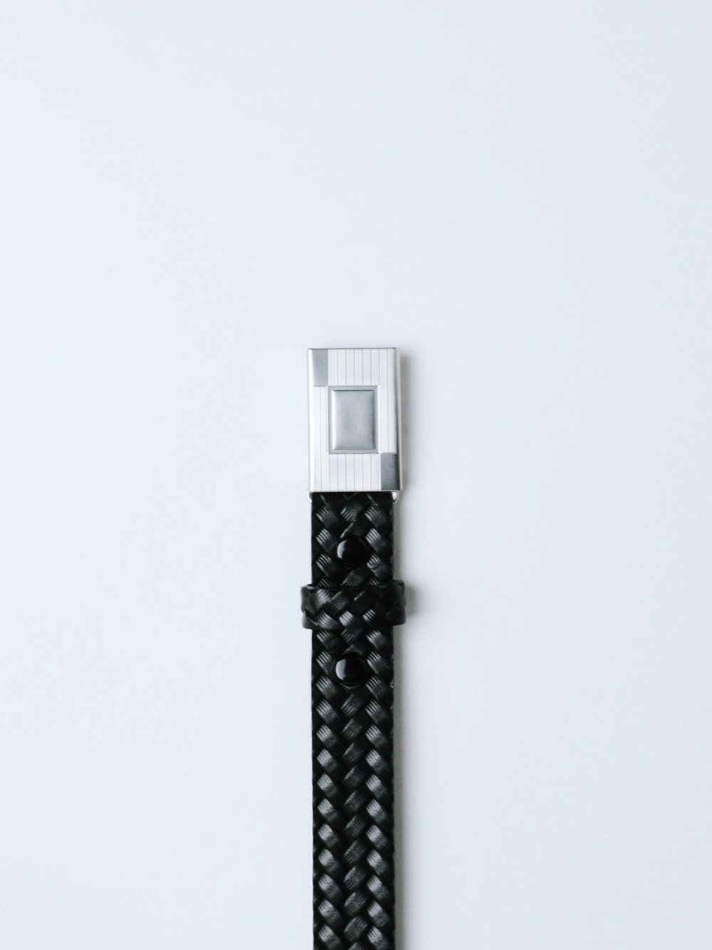 T.T｜LOT.021 BASKETWEAVE PATTERN BELT (BLACK) TTCORE021 - CIENTO