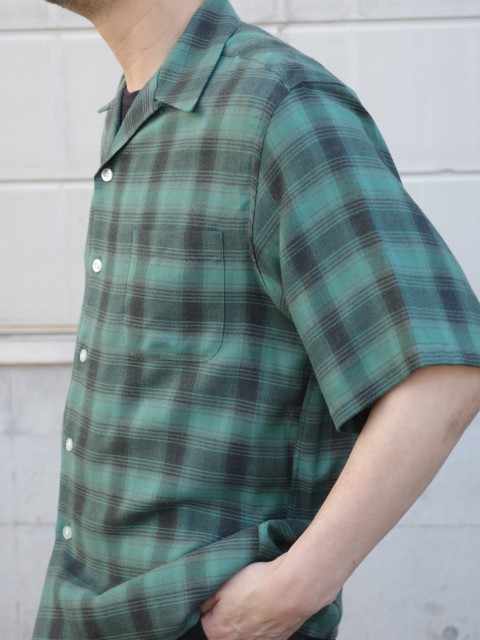 WACKO MARIA/ワコマリア】OMBRE CHECK OPEN COLLAR SHIRT S/S (TYPE-3