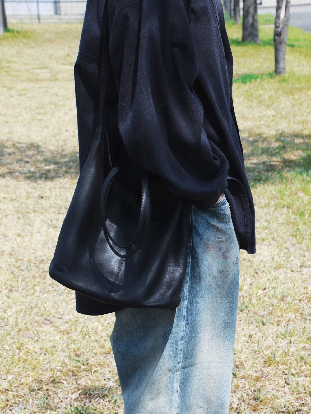 新品Morphée 3WAY MEDIUM TOTE（Long）BLACK Morphee 3way medium tote : Black – Navyblue
