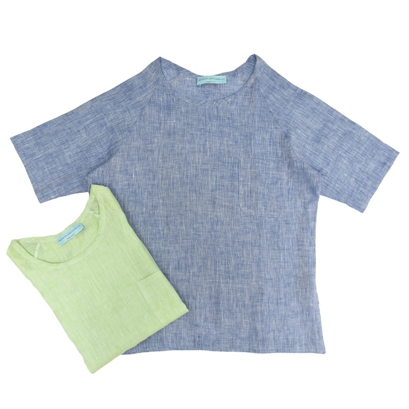 【40%OFF】Alessandro Gherardeschi（アレッサンドロ ゲラルデスキ）<br>クルーネックプルオーバーS/Sリネンシャツ G731 11041006025