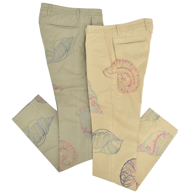 【SALE52%OFF】SIVIGLIA（シヴィリア）<br>ガーメントダイコットンストレッチツイルシェルプリントテーパードチノ WP010UJP/85146A 13041008022