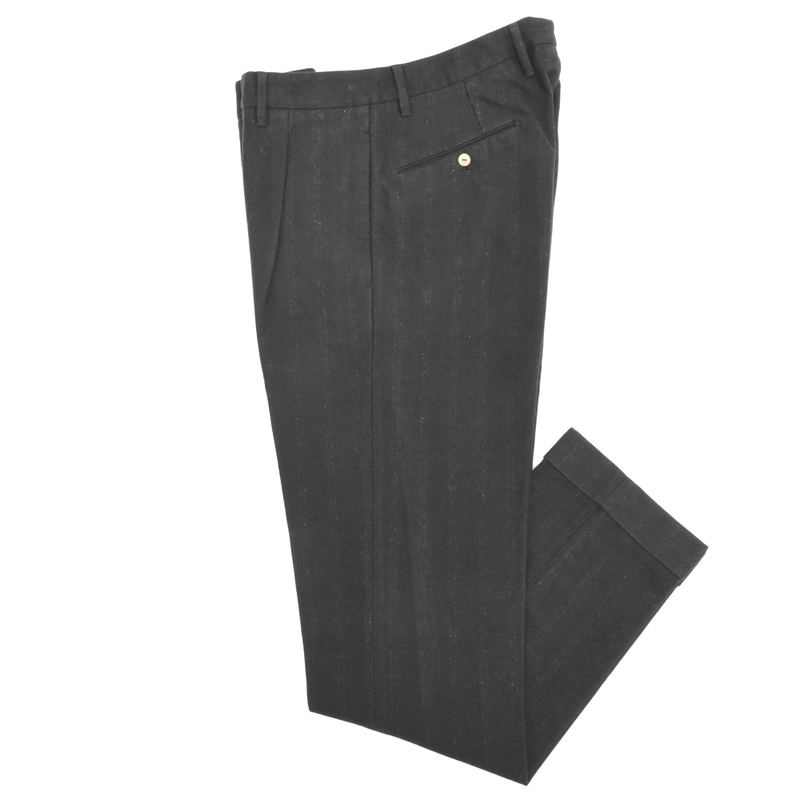 【SALE52%OFF】METRICO（メトリコ）<br>ウォッシュドコットンダブルストライプ1プリーツテーパードパンツ PAYSAN 22211 13042001025