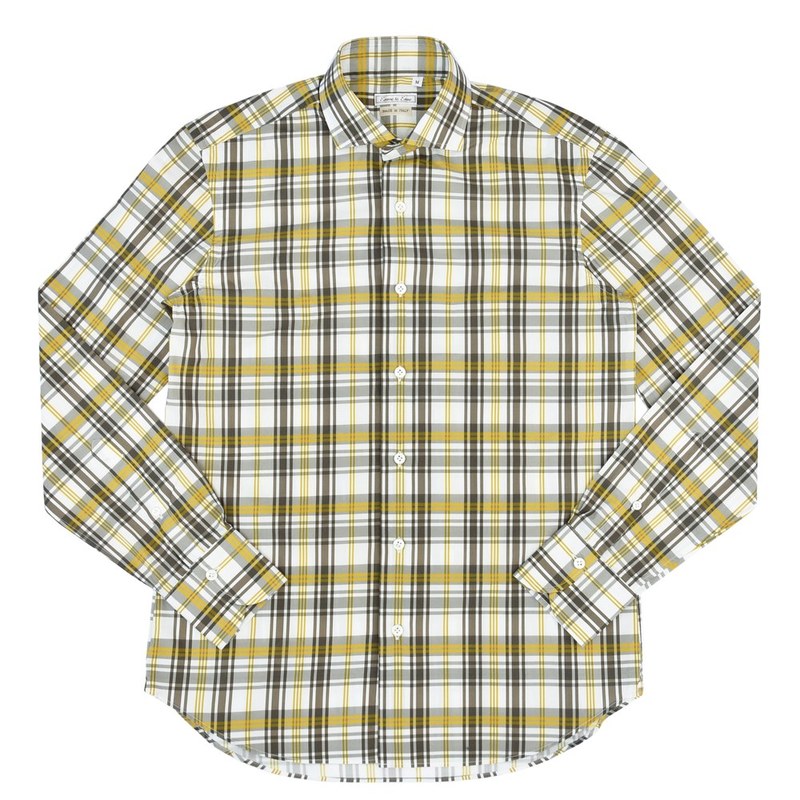 【40%OFF】Emme te. Enne（エンメ テ エンネ）<br>コットンマドラスチェックプリントカッタウェイワイドカラーシャツ 11132002082