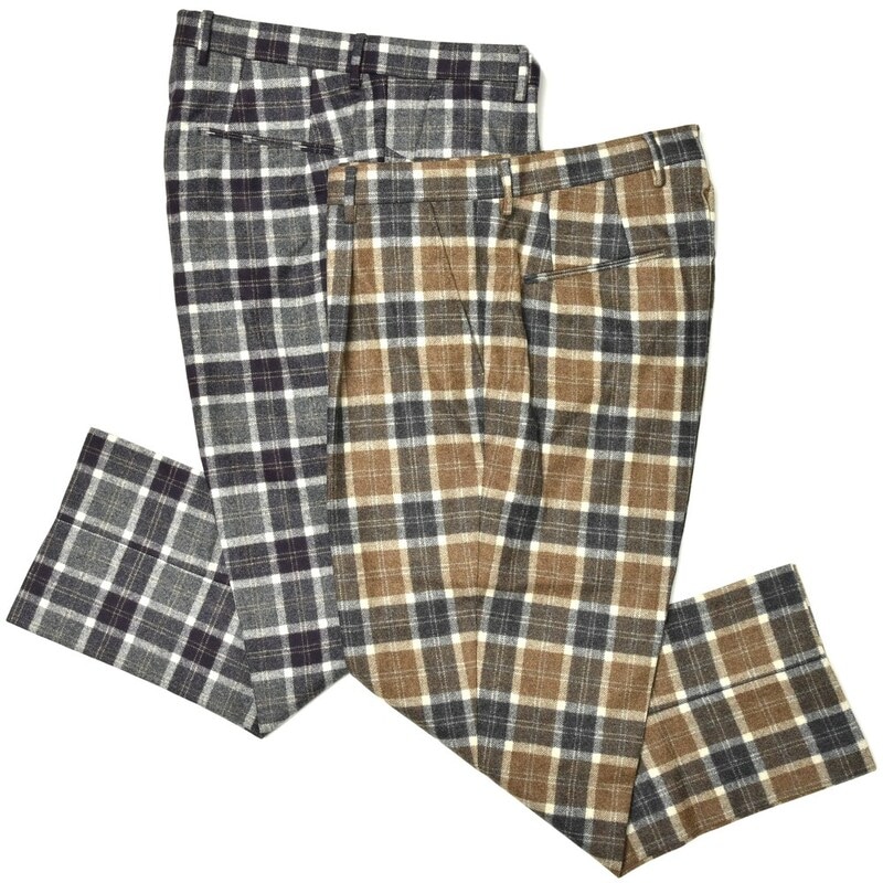 【SALE52%OFF】BERWICH（ベルウィッチ）<Br>ウールフランネルタータンチェック1PテーパードクロップドパンツSAKE-OR5133 13052006039
