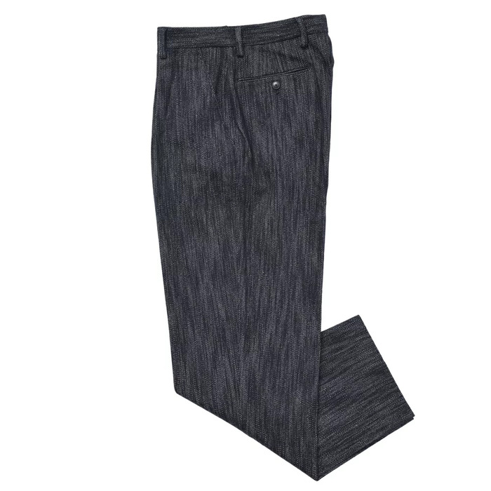 【40%OFF】CellarDoor（セラードアー）<br>コットンナイロンメランジジャガード1プリーツテーパードパンツ FLAVIO A139 13071007025