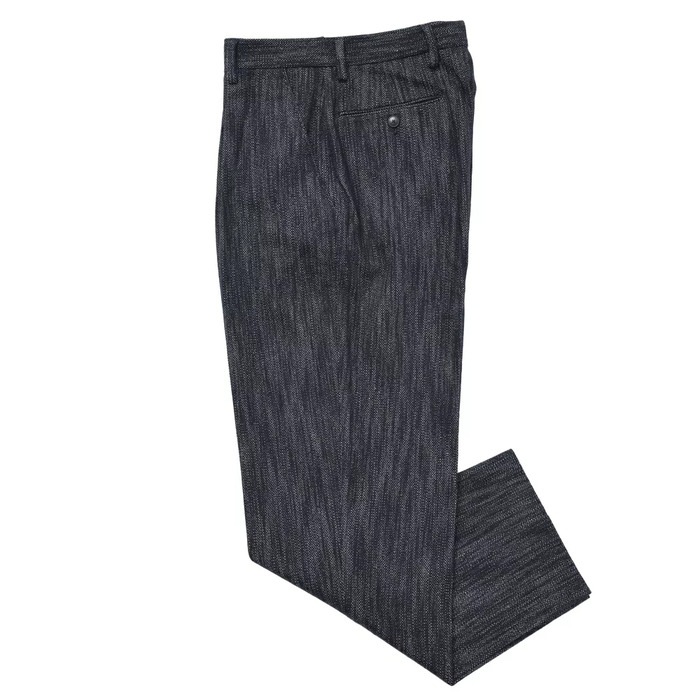 【40%OFF】CellarDoor（セラードアー）<br>コットンナイロンメランジジャガード1プリーツテーパードパンツ FLAVIO A139 13071007025