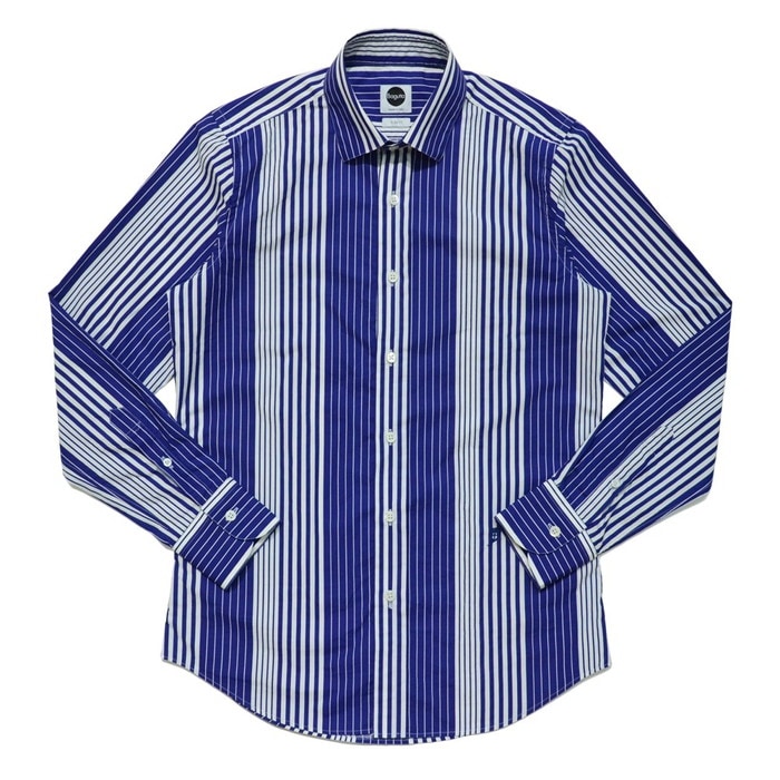 Bagutta（バグッタ）<br>コットンマルチストライプレギュラーカラーシャツ GIVENNA 05294 11061005054