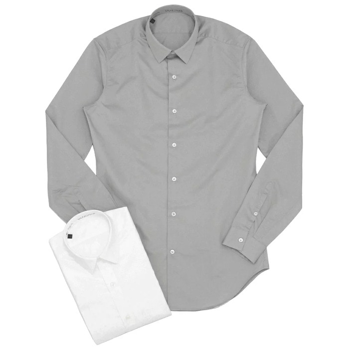 【SALE52%OFF】VANGHER（ヴァンガー）<Br>コットンツイルソリッドレギュラーカラーシャツ VAE-V1-5R/W070/000 11062201025