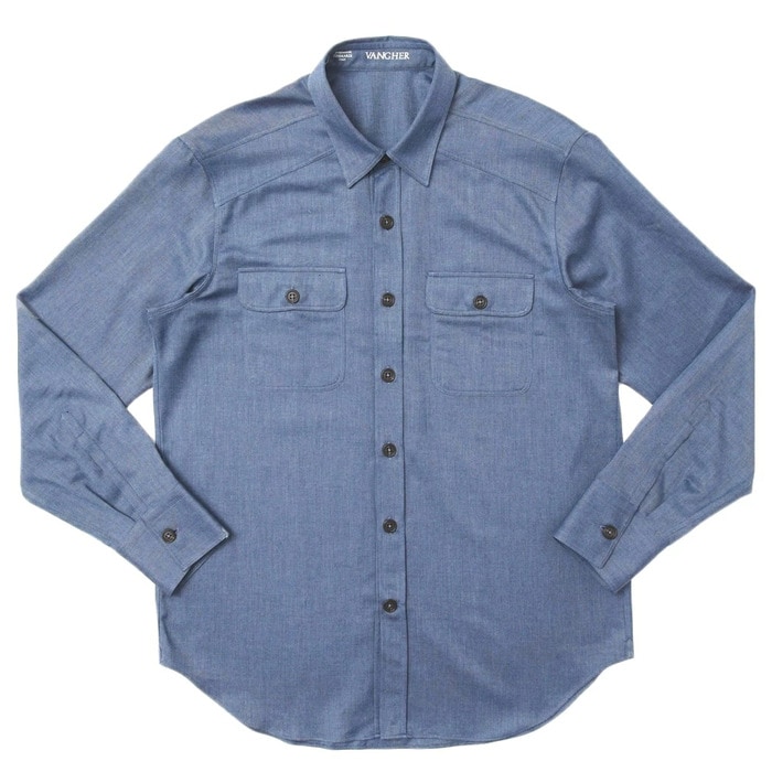 【SALE52%OFF】VANGHER（ヴァンガー）<Br>コットンツイルレギュラーカラーワークシャツ NEWTEXAS/K060 11072009025