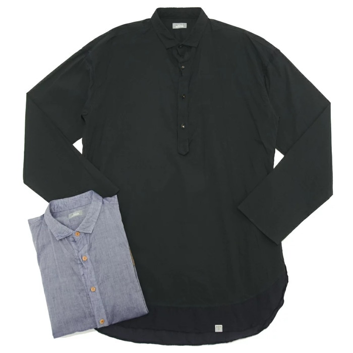 【SALE52%OFF】kolor BEACON（カラー ビーコン）<br>コットン×キュプラスイッチプルオーバーミニカラーシャツ 17SBM-B04141 11071000133