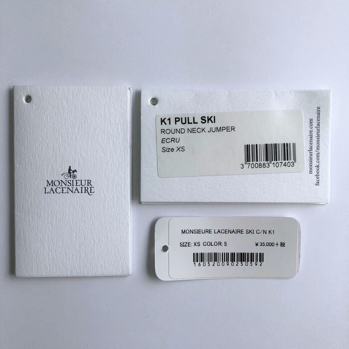 【SALE52%OFF】MONSIEUR LACENAIRE（ムッシュ ラスネール）<br>スキーインターシャクルーネックニットPULL SKI　16052009025