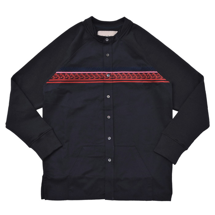 Casely Hayford（ケイスリー ヘイフォード）<br>フロッキープリントバンドカラーシャツ×コットンスウェット SAMSON CH-SS17/18 14071000065