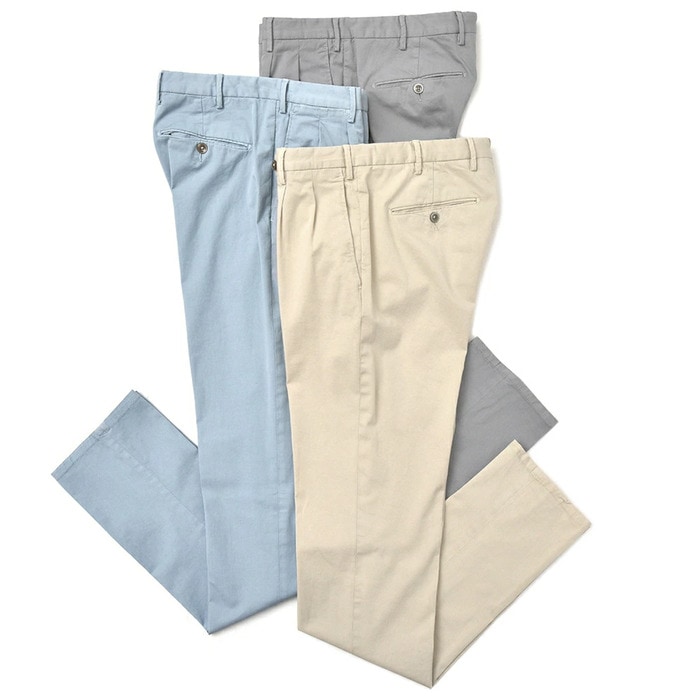 J5007 新品 ザネッラ フランネルサイドアジャスター 2プリーツパンツ 48 Cellar Door LEO T ポリエステルレーヨン サイドアジャスターパンツ