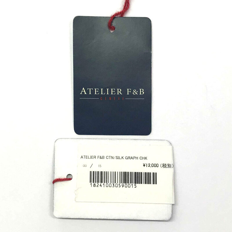 【SALE52%OFF】ATELIER F&B（アトリエF&B）<br>シルクコットンチェックタイ 18241003059