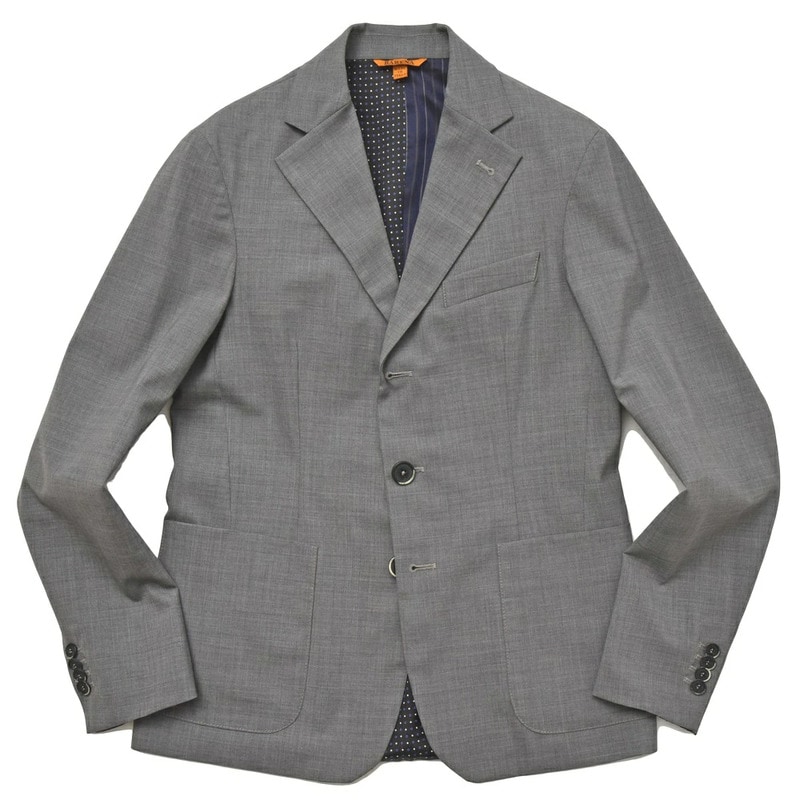 【40%OFF】BARENA（バレナ）<br>ウールストレッチトロピカルソリッド3Bジャケット GIU787 17081400025