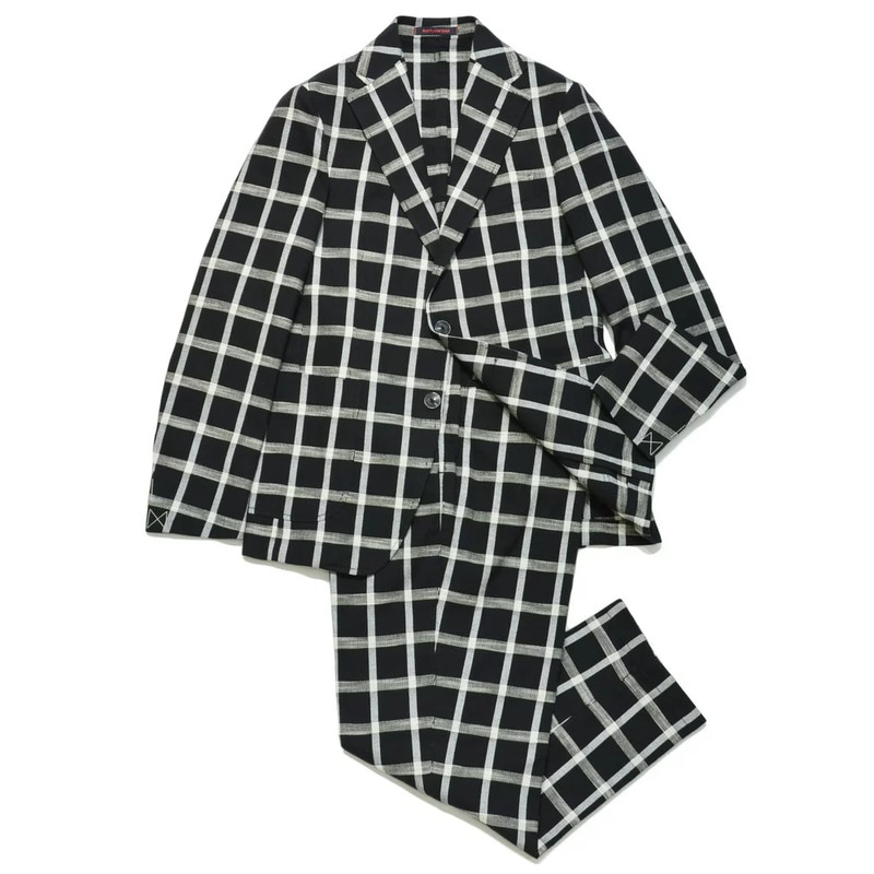 THE GIGI（ザ ジジ）<br>コットンホップサックウインドーペーン2B1プリーツスーツ ANGIE/A-D004 17161001039