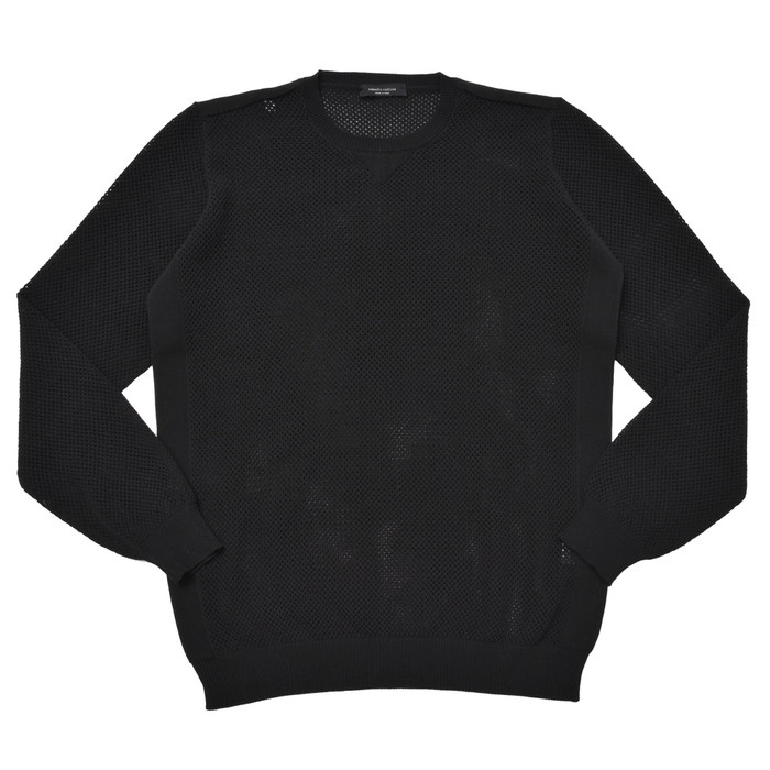 【40%OFF】roberto collina（ロベルト コリーナ）<br>コットンメッシュクルーネックニット RT10501 16071000025