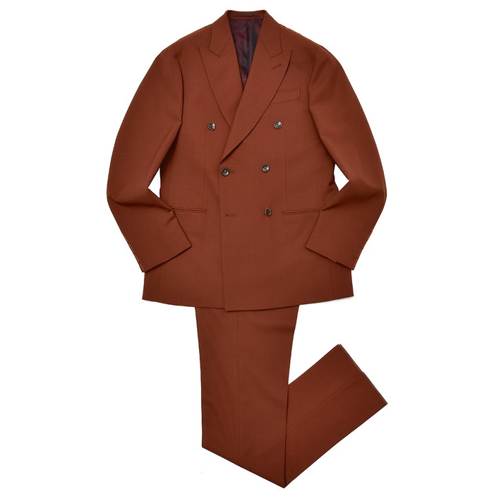 【40%OFF】paideia(パイデア)<br>ウールトロピカルソリッド6B1プリーツダブルスーツ C4075/3001 17181002027