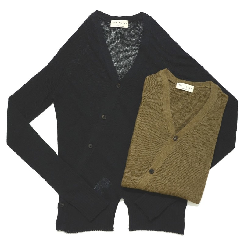 【SALE52%OFF】ma'ry'ya（マリア）<br>コットンリネンアシンメトリーニットカーディガン Y4K030 16061013025