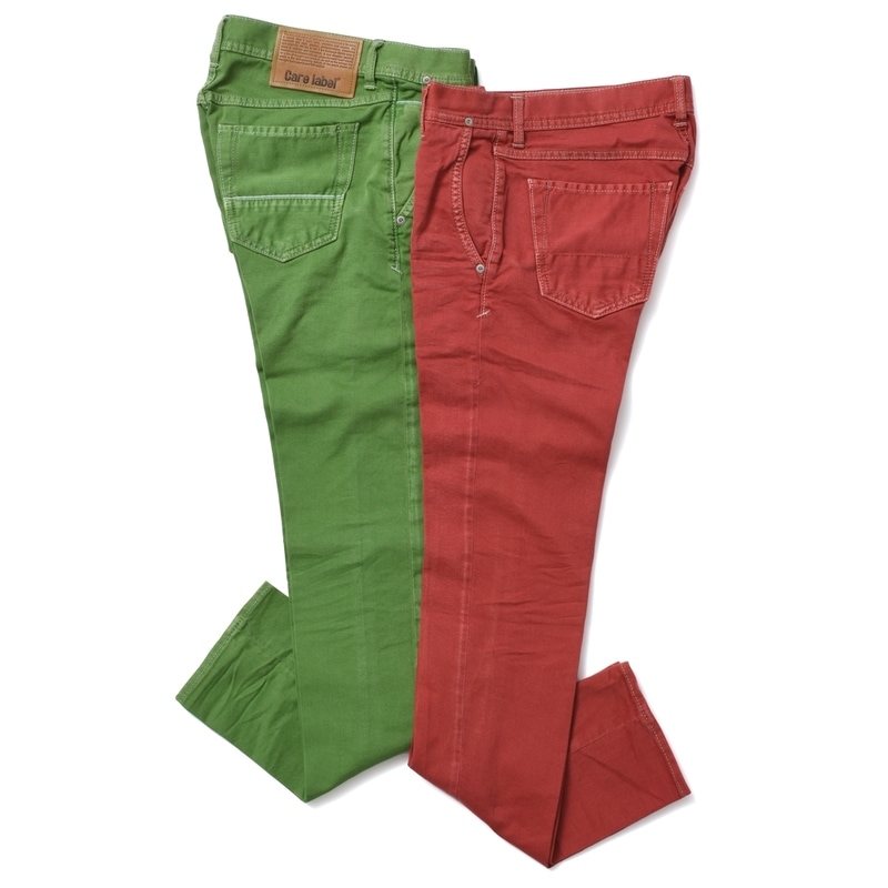 【40%OFF】Care label(ケアレーベル)<br>コットン ツイル 5ポケット カラーデニムパンツ Slack352 33041002067