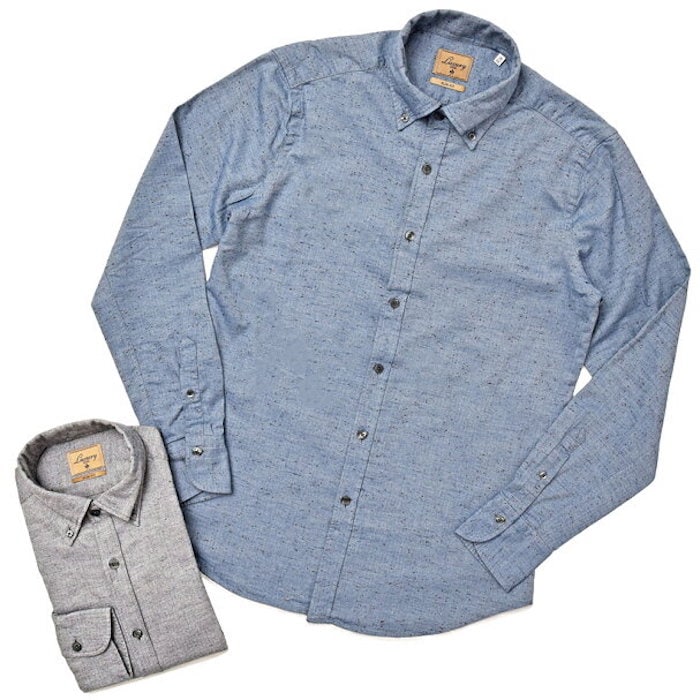 【40%OFF】CIT LUXURY（チットラグジュアリー）<br>BAY コットン ネップ ヘリンボーン ボタンダウンカラーシャツ 31072005054