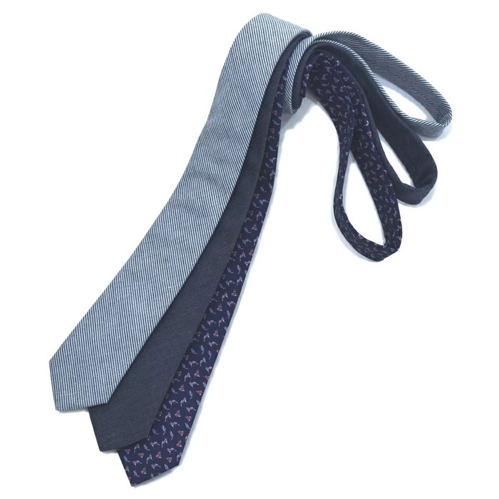 【40%OFF】COMMUNE DE PARIS(コミューンドゥパリ)<br>コットンナロータイ Tie Striped/Navy/Foxy P171341010001/4/2 18271000112