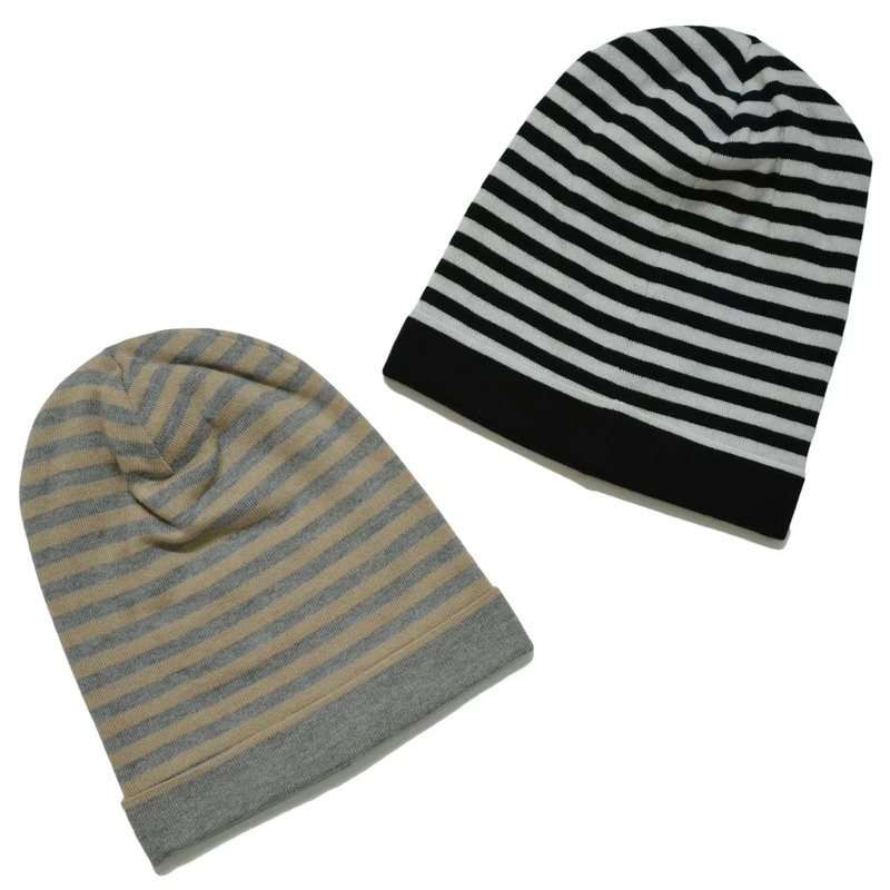 【SALE52%OFF】ma'ry'ya（マリア）<br>コットンカシミアボーダーニットキャップ Y4A068 18561001025