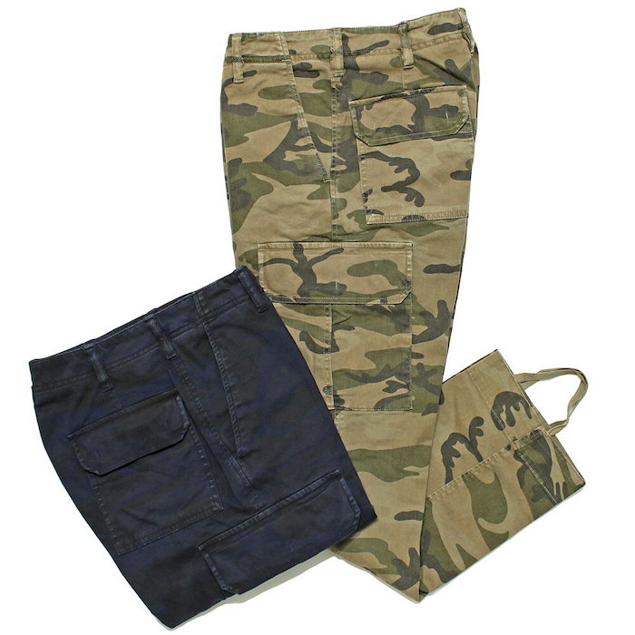 【SALE52%OFF】J.W.BRINE（ジェイダブリューブライン）<br>TOP KEY コットンストレッチ ガーメントダイ カモフラ カーゴパンツ 33062001052