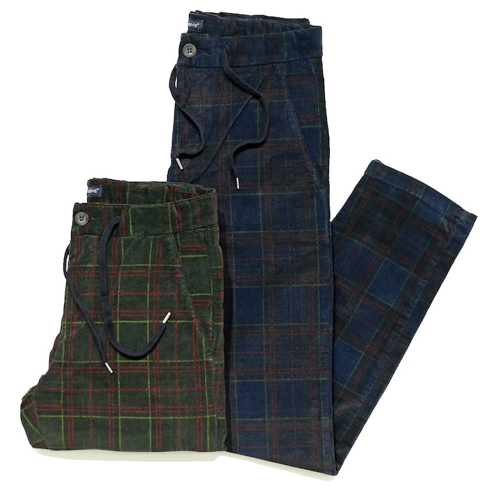 【SALE52%OFF】J.W.BRINE（ジェイダブリューブライン）<br>CHRISS 製品染め コットンストレッチ コーデュロイ チェック パンツ 33052003039
