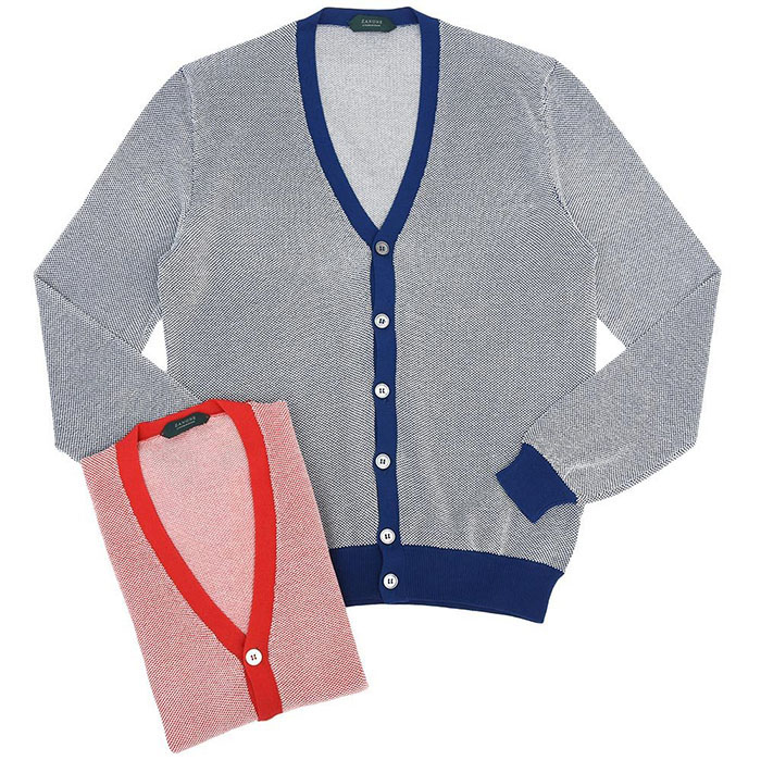 【SALE52%OFF】ZANONE（ザノーネ）<br>コットン メッシュ ニット カーディガン 36051002091