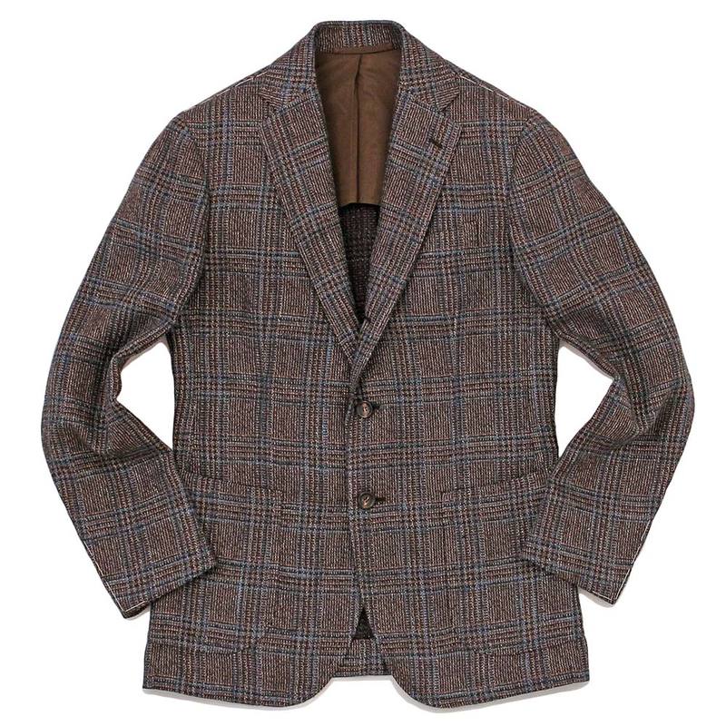 【SALE52%OFF】Stile Latino（スティレ ラティーノ）<br>シルクリネンコットンメランジ グレンチェック シングル3Bジャケット S3B 1PMG07 37071004025