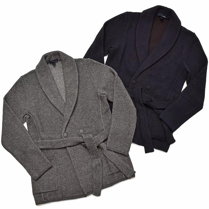 【SALE52%OFF】LARDINI（ラルディーニ）<br>アルパカ ウール ナイロン メランジ ニットガウン 36072007022