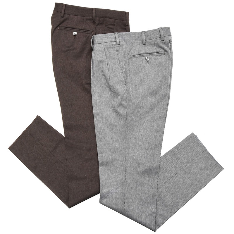 【SALE52%OFF】VIGANO（ヴィガーノ）<br>ウールキャバリーツイルソリッド2プリーツテーパードパンツ 99/0172 13082000068